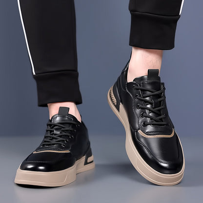 Herrar Skateskor Platta Läder Gummi-4