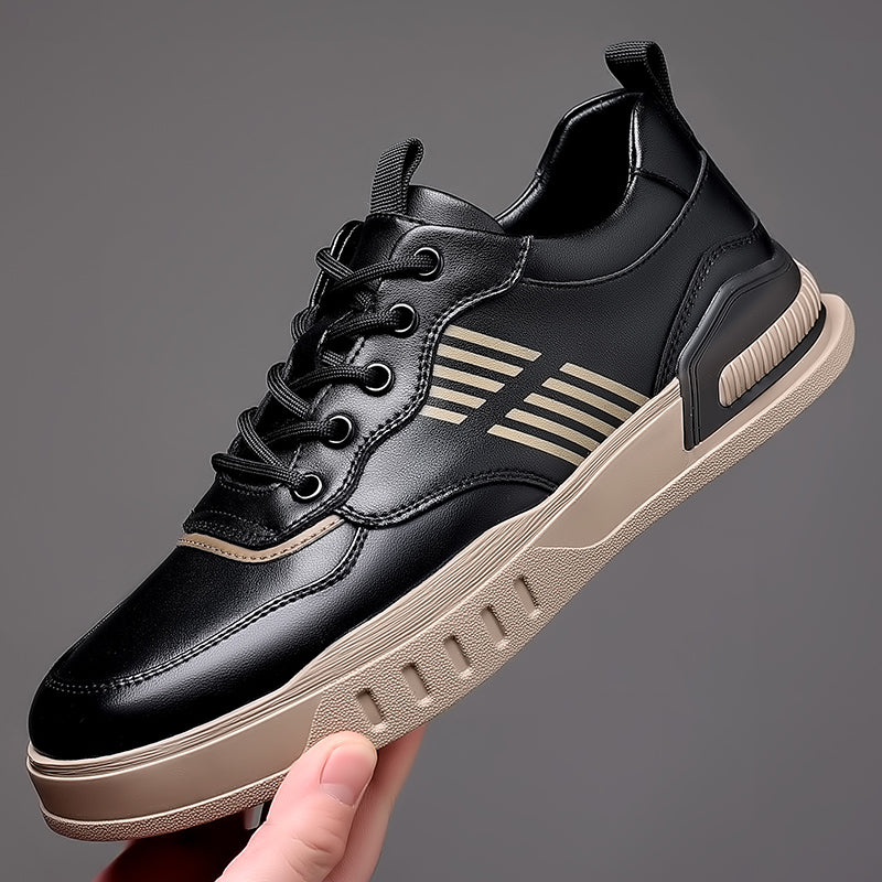 Herrar Skateskor Platta Läder Gummi-5