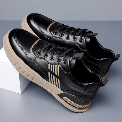 Herrar Skateskor Platta Läder Gummi-6