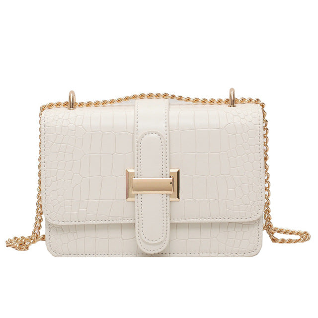 Dam Axelväska Vintage Stil PU Läder Med Inre Ficka-1