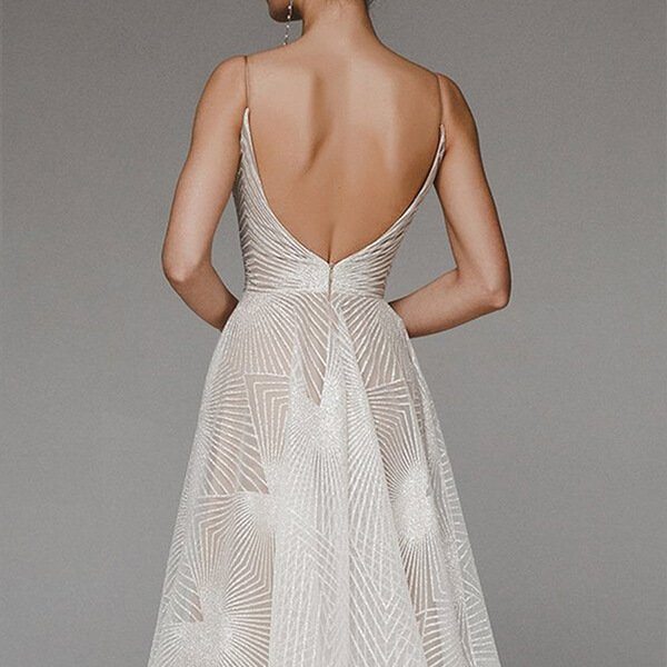 Kvinnors Ärmlös Klänning V-ringning Polyester 4