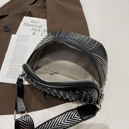 Dam Axelväska Elegant Syntetiskt Läder Rymlig Design-2