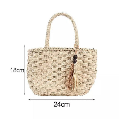 Variant image for Dam Handväska Vävt Läder Retro Stil Fyrkantig Design-4