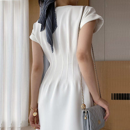 Kvinnors Aftonklänning Lång Figurnära Polyester med Blixtlås-3