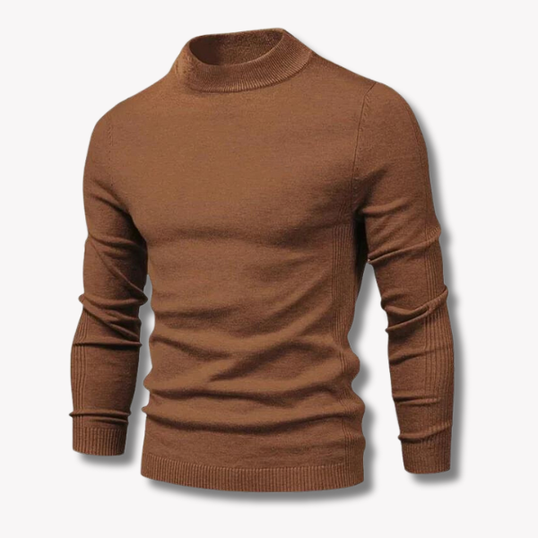 Herren Turtleneck Tröja Ull Monokrom Smal Passform-5