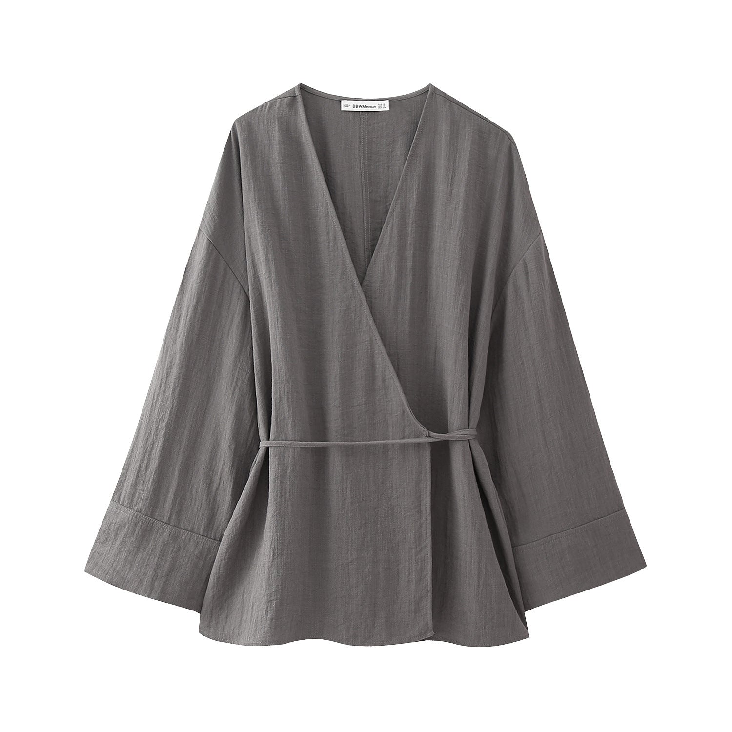 Dam Kimono Set med Avslappnad Passform och Breda Ärmar – Lätt Material, Hög Midja Byxor 2
