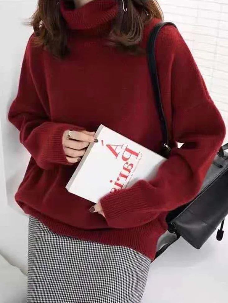 Kvinnors Turtleneck Tröja i 100% Cashmere – Elegant Normal Passform för Vardags och Formella Tillfällen 11