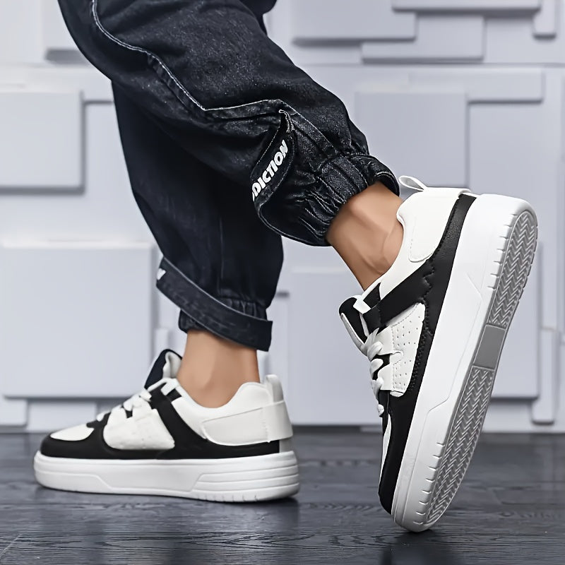 Mäns Sneakers Plattform Casual PU Tyg-3