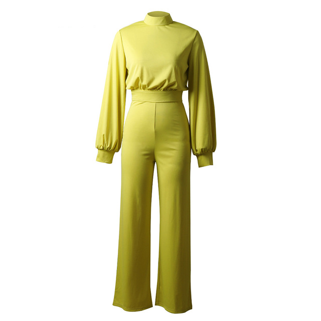 Dam Jumpsuit Elegant Polyester med Skurna Detaljer-6
