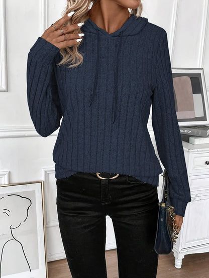 Dam Hoodie Rippad Design 100% Bomull 9