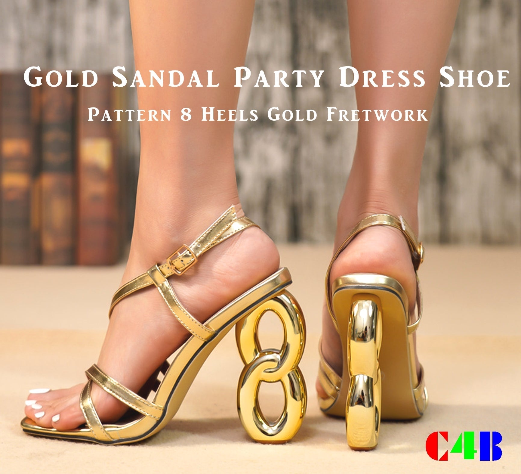 Kvinnors Höga Klackar Fyrkantig Tåform PU-Läder 8 cm Klack-6