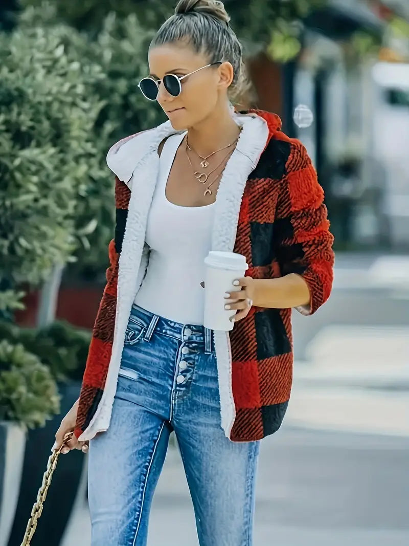 Dam Kappa Plus Size Röd Fleece-4