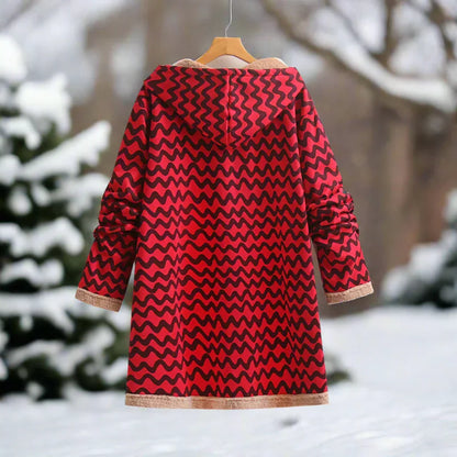 Dam Kappa Fleece med Huva och Blixtlås för Kalla Vinterdagar-2