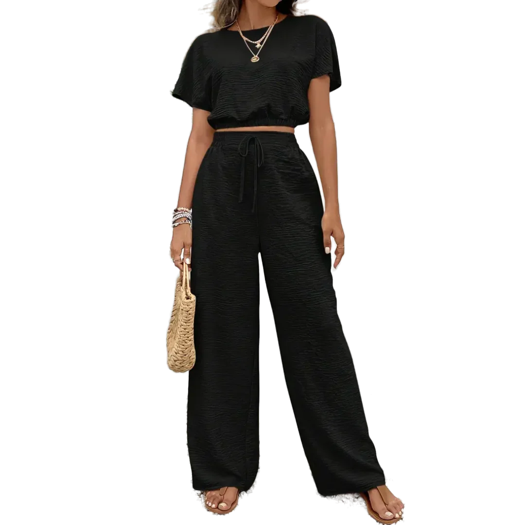 Variant image for Dam Outfit Set Avslappnad Polyester Elastisk Midja-11