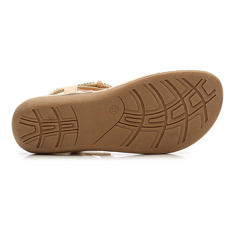 Dam Sandaler Bling Detaljer PU-Läder T-Rem Design-4