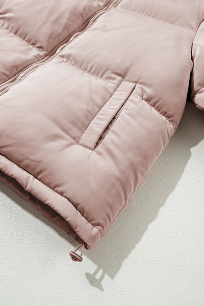 Damjacka Quiltad Med Dragkedja Lätt Material-6