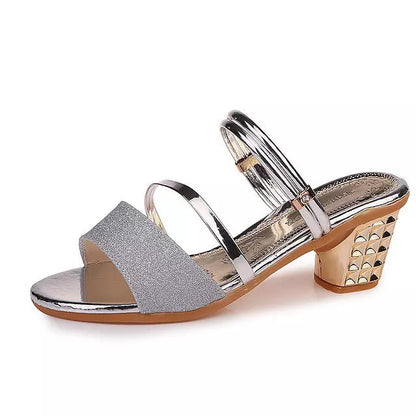 Variant image for Kvinnliga Sandaler Blockklack PU Fyrkantig Tå-17