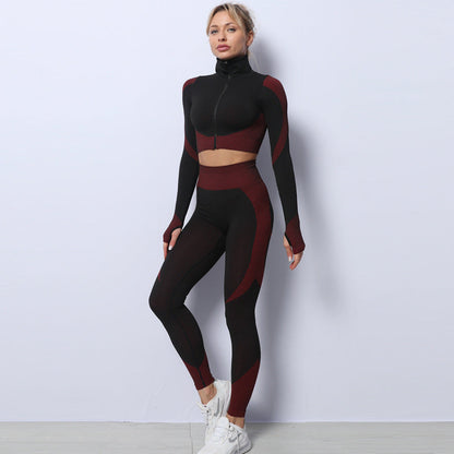 Variant image for Dam Träningskläder 3-delad Set Mjuk Elastisk Tyg för Yoga och Gym-71