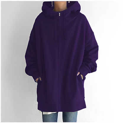 Hoodie Dam i Mjukt Material – Avslappnad Passform med Huva, Perfekt för Vardagsbruk och Utflykter 12