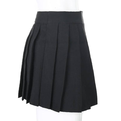Dam Asymmetrisk Kjol med Nitar Polyester och Spandex-3