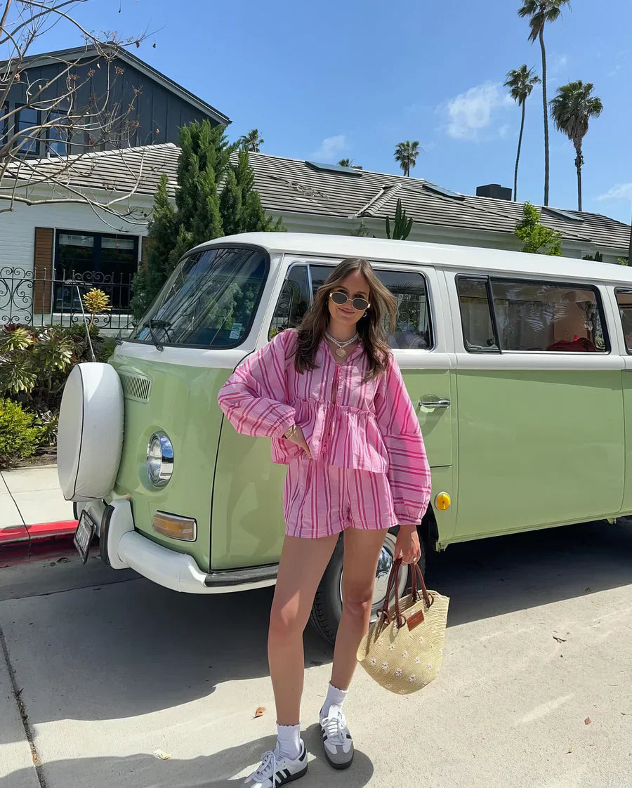 Kvinnors Sommaruppsättning Avslappnad Passform Andningsbart Tyg-6