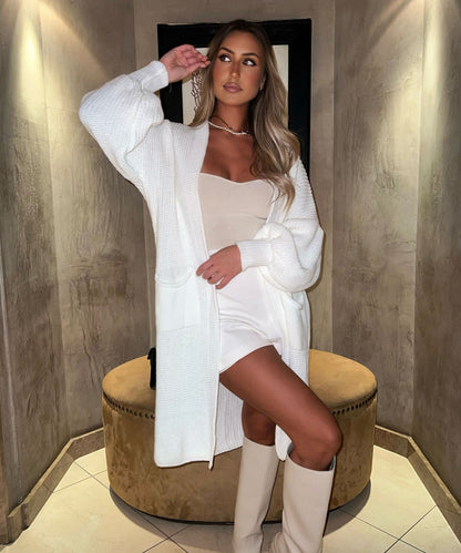 Dam Kort Klänning Mjukt Tyg Avslappnad Passform-1