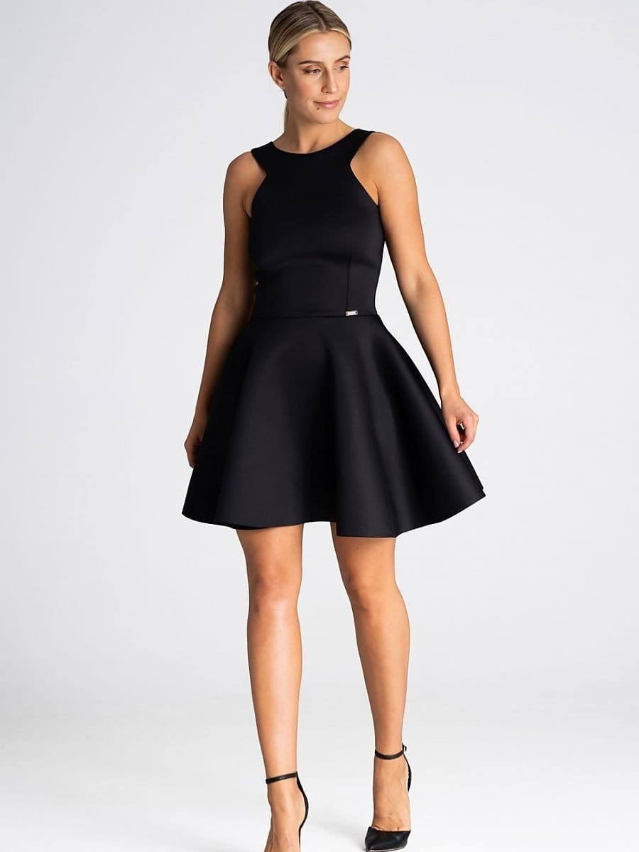 Damklänning Elegant Halsringning Svängande Polyester-2