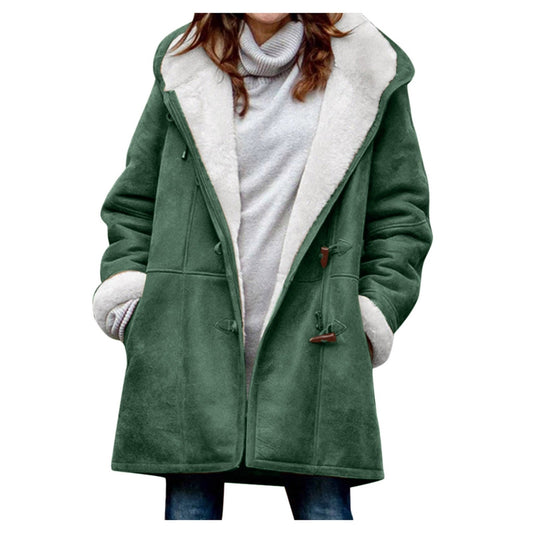 Dam Fleecejacka med Huva Mjuk och Trendig Fleece-1