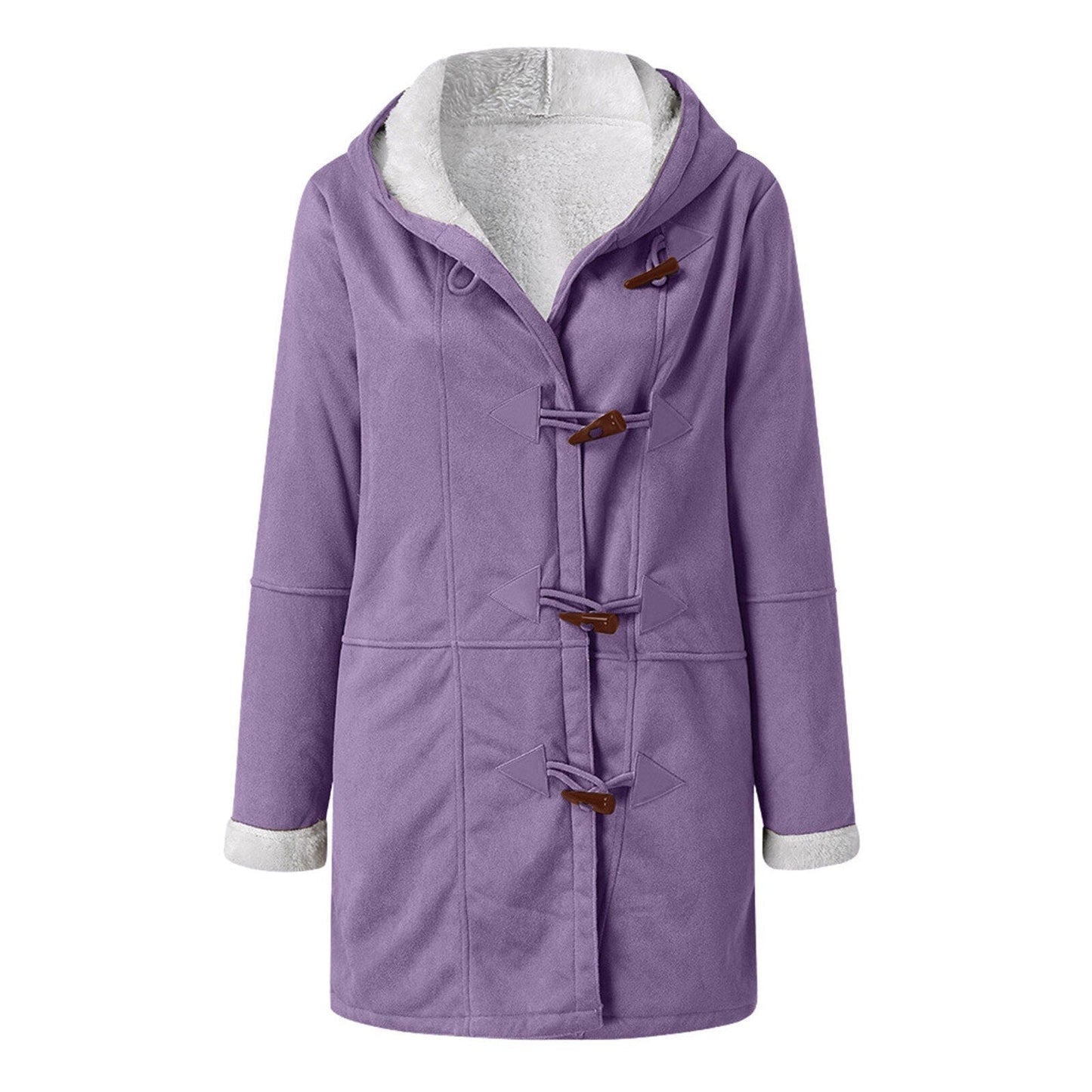 Dam Fleecejacka med Huva Mjuk och Trendig Fleece-2