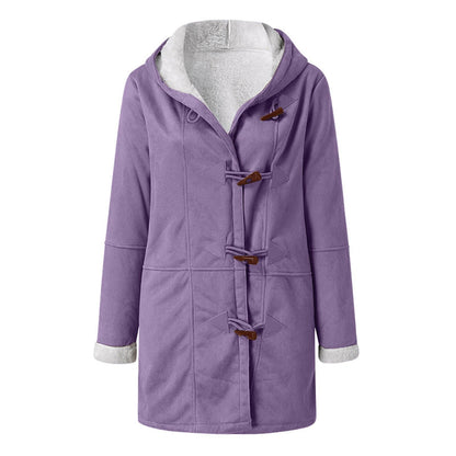 Dam Fleecejacka med Huva Mjuk och Trendig Fleece-2