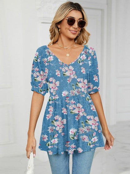 Variant image for Dam T-shirt V-ringning Prickig Bomull-41