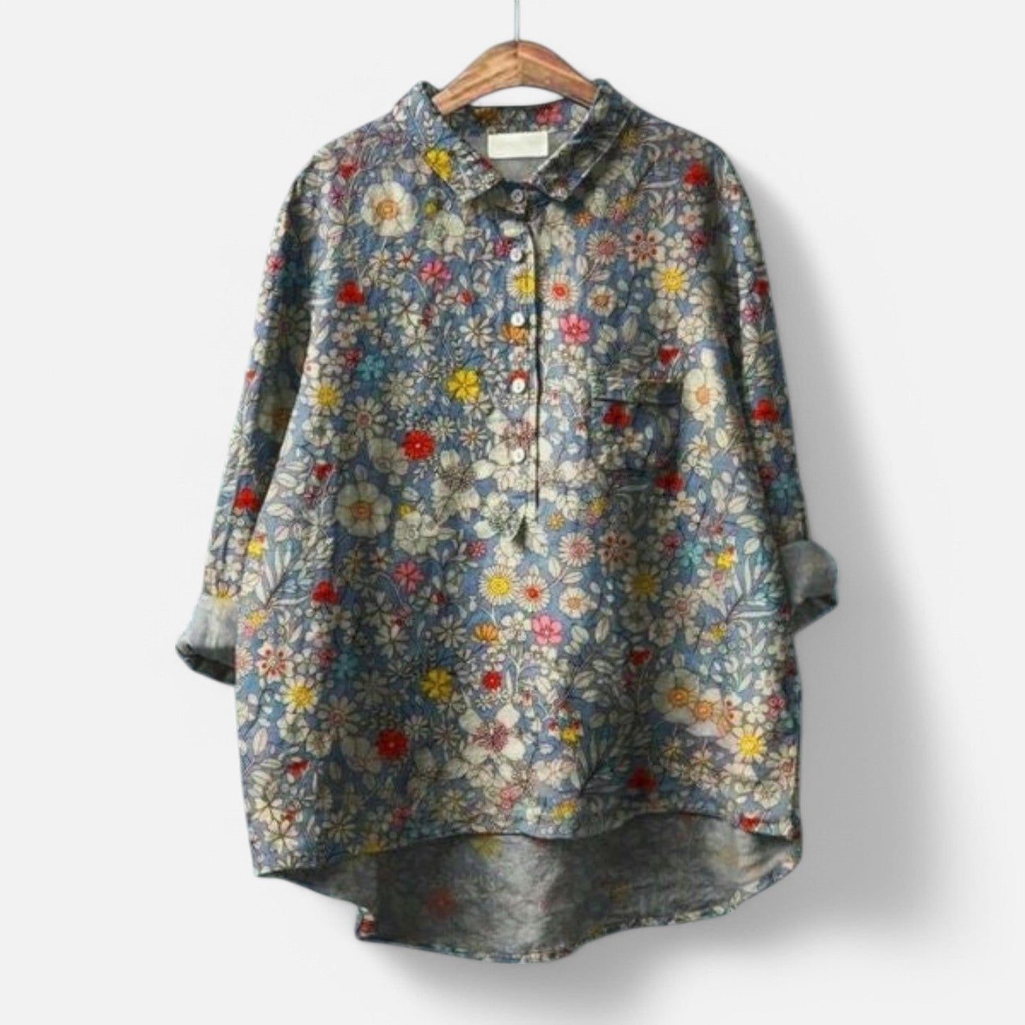 Variant image for Dam Blus Blommönster Elegant Polyester-72