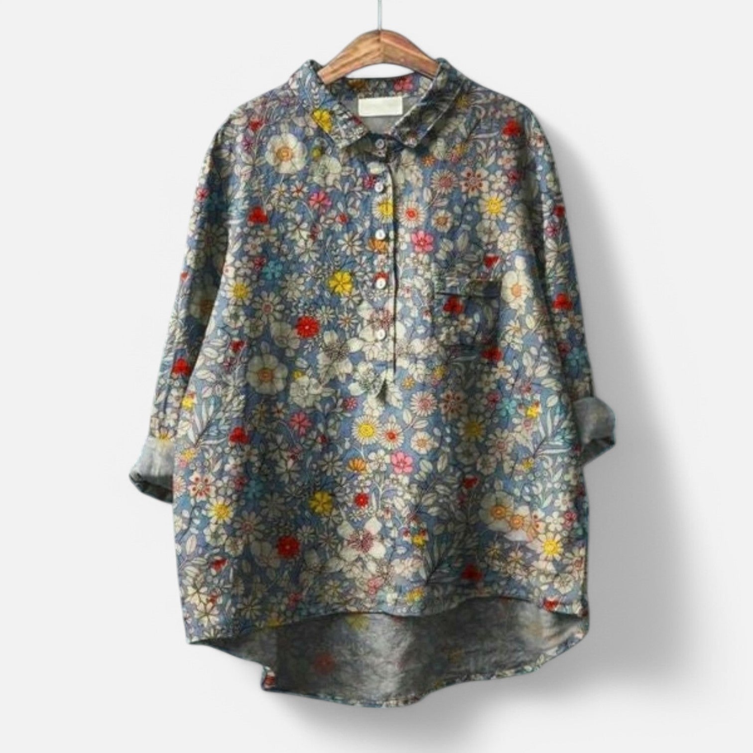 Variant image for Dam Blus Blommönster Elegant Polyester-72