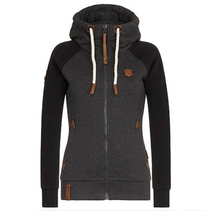 Kvinnors Hoodie Slim Fit Mjukt Andningsbart Tyg-1