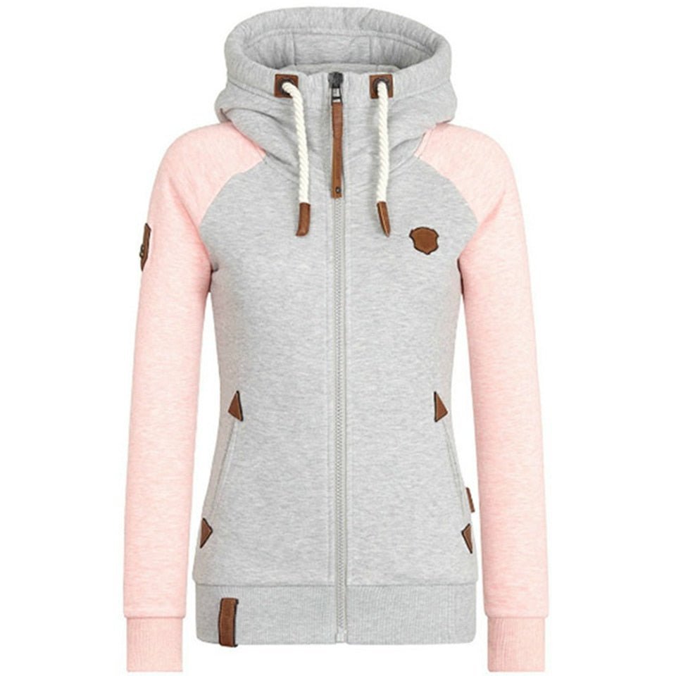 Kvinnors Hoodie Slim Fit Mjukt Andningsbart Tyg-5