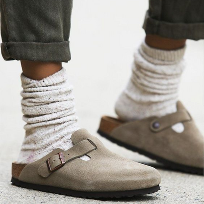 Dam Sandaler Läder Tidlös Design Komfort-4