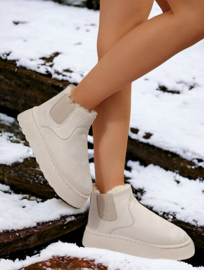 Fodrade Vinterstövlar Dam Vattenavvisande Material Elegant Design-3