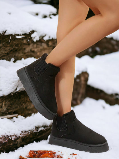 Variant image for Fodrade Vinterstövlar Dam Vattenavvisande Material Elegant Design-15