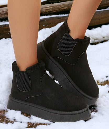 Fodrade Vinterstövlar Dam Vattenavvisande Material Elegant Design-5