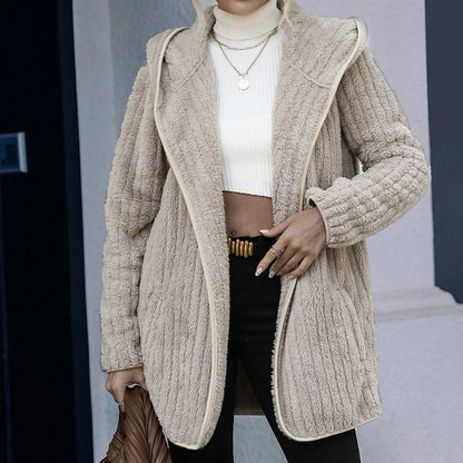 Kvinnors Lång Kofta Tidlös Cardigan i Mjuk Ull-2