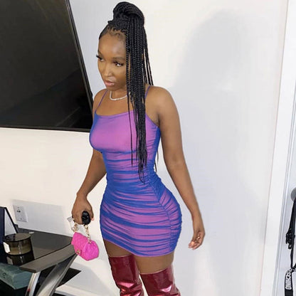 Kvinnors Miniklänning Bodycon Mesh För Förförisk Look-3