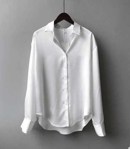 Variant image for Dam Blus Elegant Satin Silke Flödande Design-13