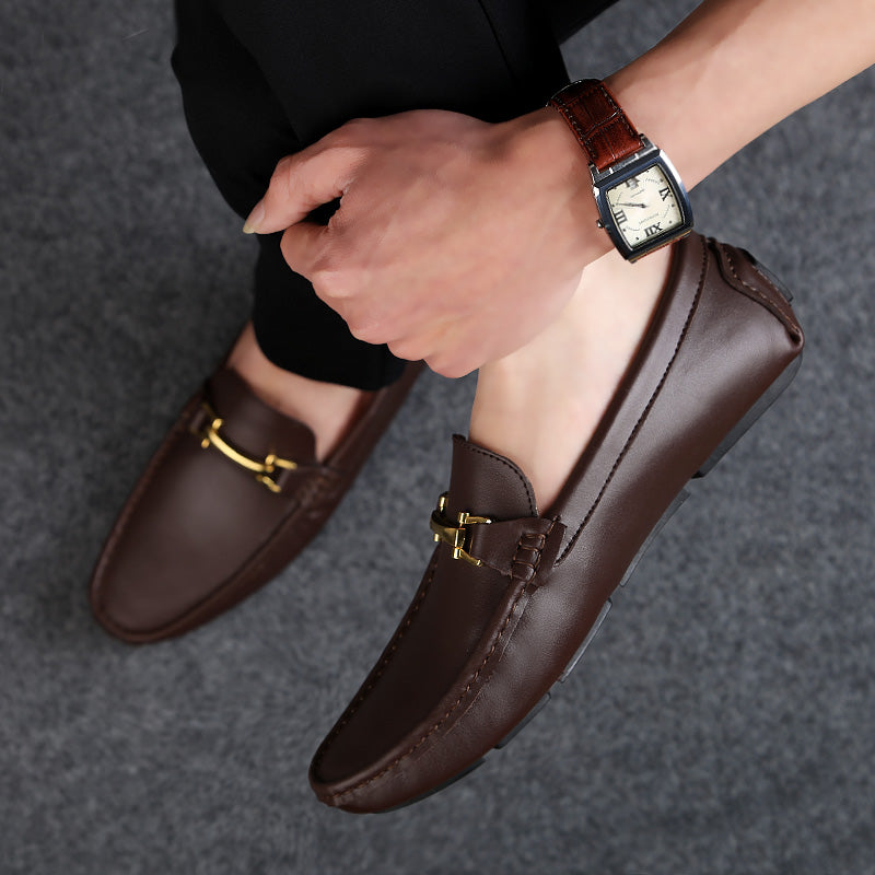 Herr Tofflor Läder Gummisula Handgjorda EVA Innersula Komfort-6