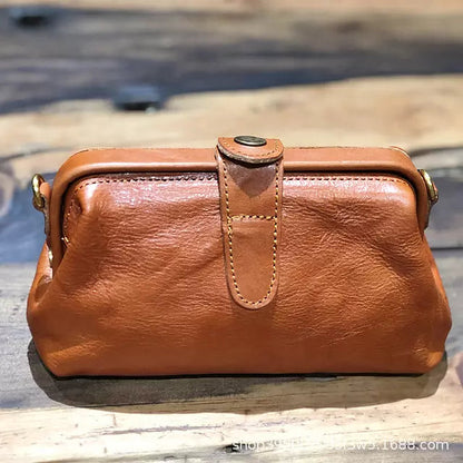 Dam Mini Axelväska Skinn med Metallkedja-6