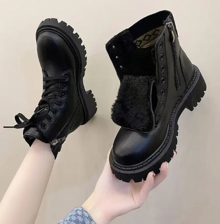 Herr Vinterstövlar Elegant Läder Högkvalitativ Design-2