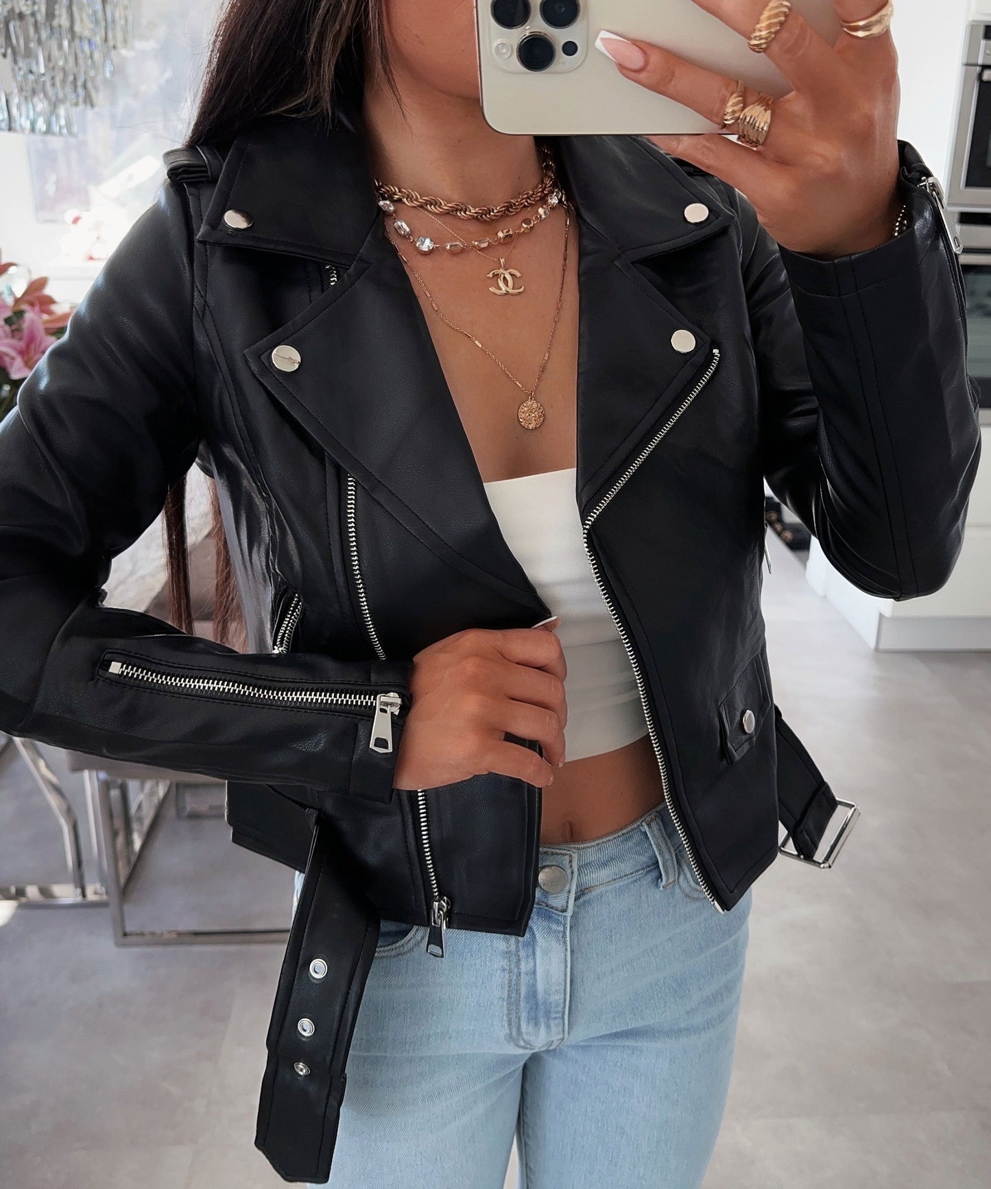 Smal Passform Festtopp Dam i Polyester för Elegant Look – Perfekt för Fest och Vardag 3