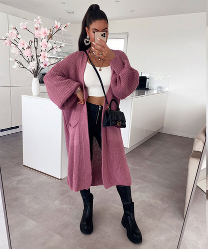 Maxiklänning Dam Lång Ärmar Polyester Elegant Flödande Design-1