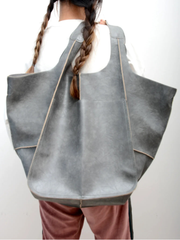 Variant image for Dam Strandklänning Vintage Stil PU-Läder Elegant Sommerklänning-5