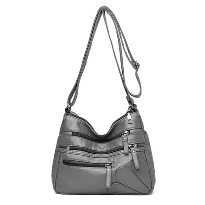 Dam Axelväska Vintage Stil PU-Läder Elegant Design-3