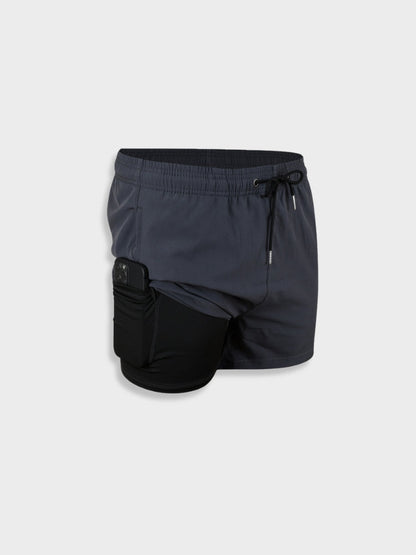 Herrens Simshorts Kompression Polyester-1